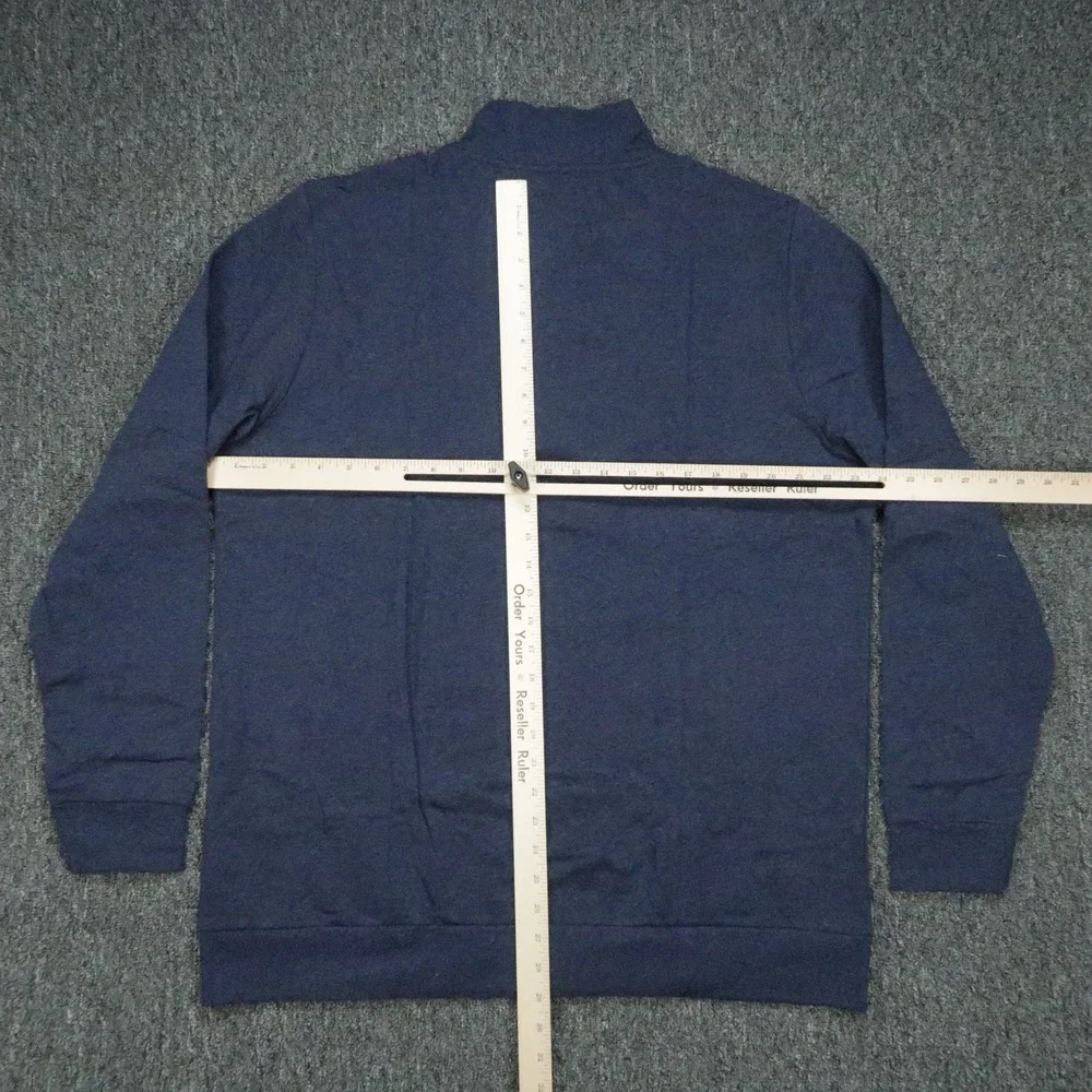 Criquet‎ Sweater Mens XL Blue Quarter Zip Cotton Mock Neck Jumper